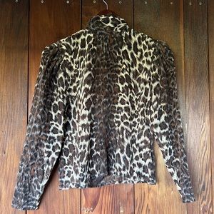 Vintage Leopard print silk top